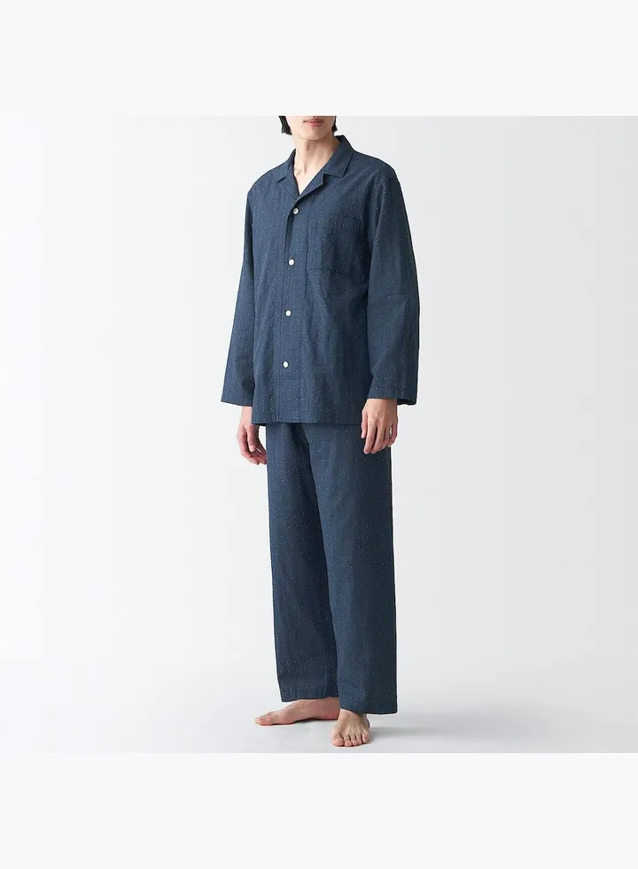 Side Seamless Double Gauze Long Sleeves Pajamas