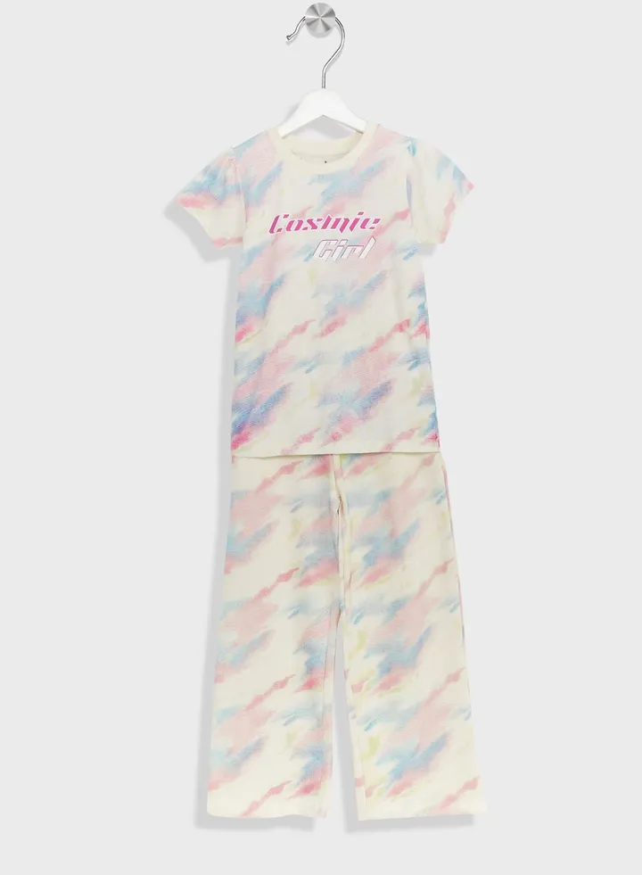 Casual T-Shirt & Joggers Set For Girls