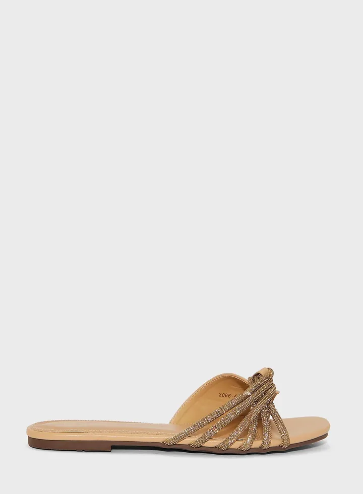 Jewelled Flat Sandals