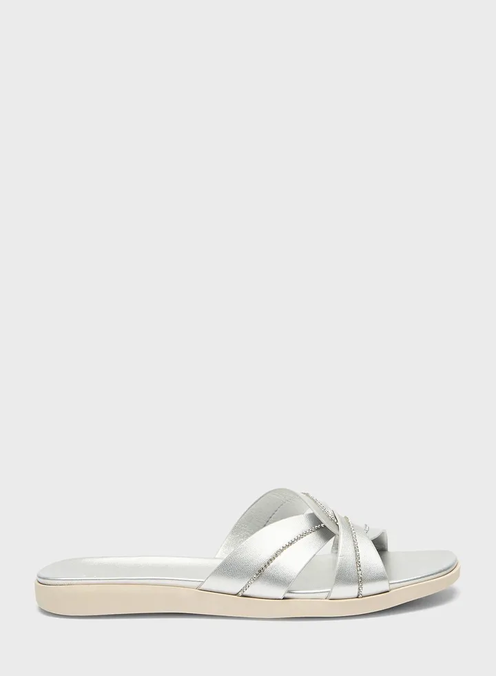 Cross Strap Flat Sandal