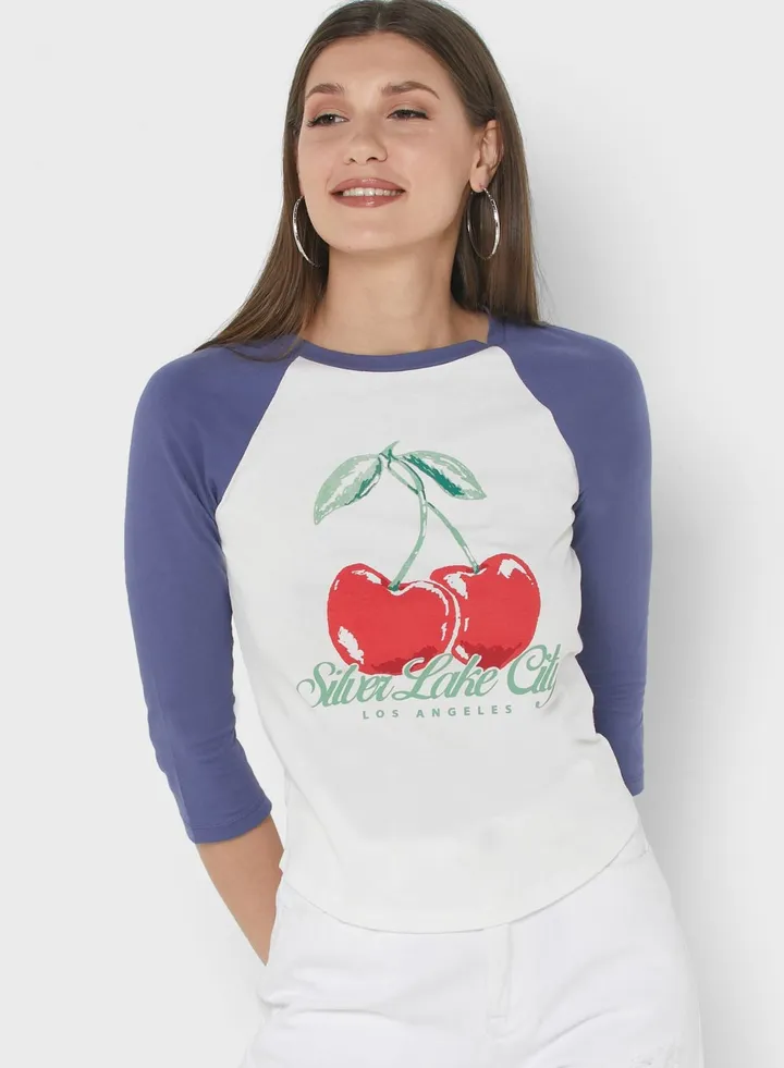 Crew Neck Graphic T-Shirt