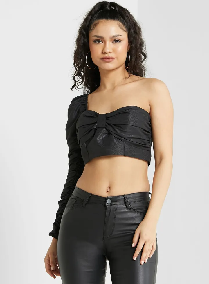 One Shoulder Crop Top