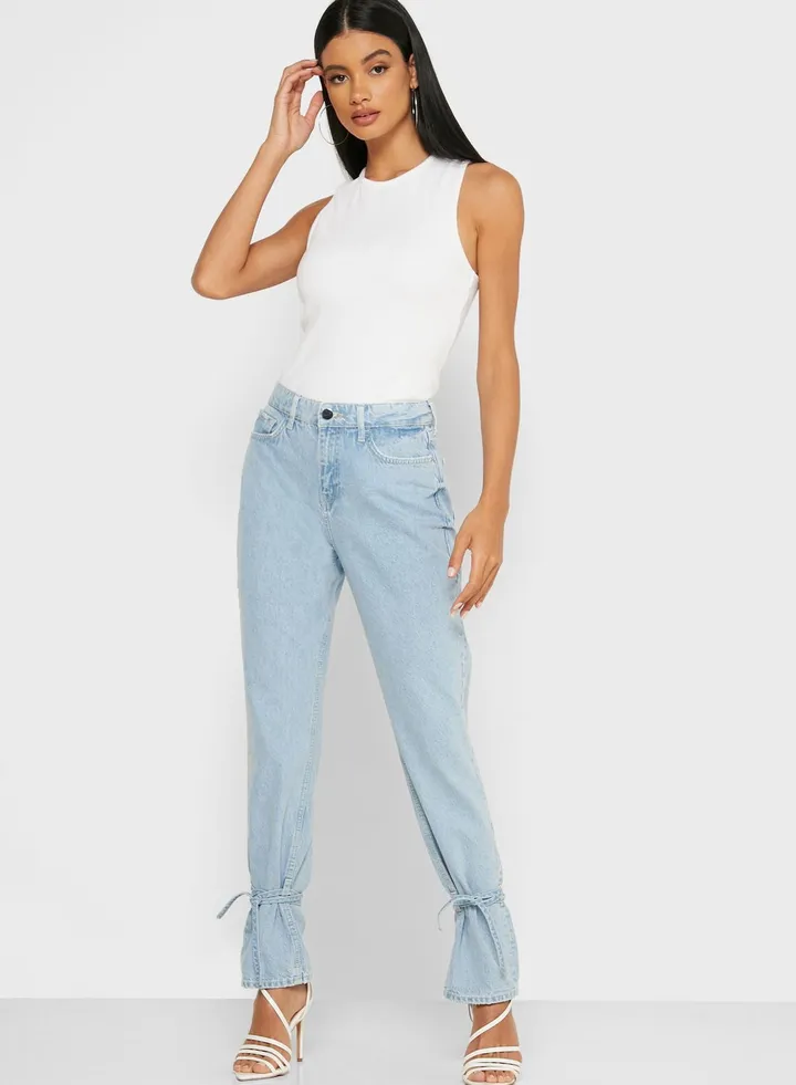Tie Hem Sienna Skinny Jeans