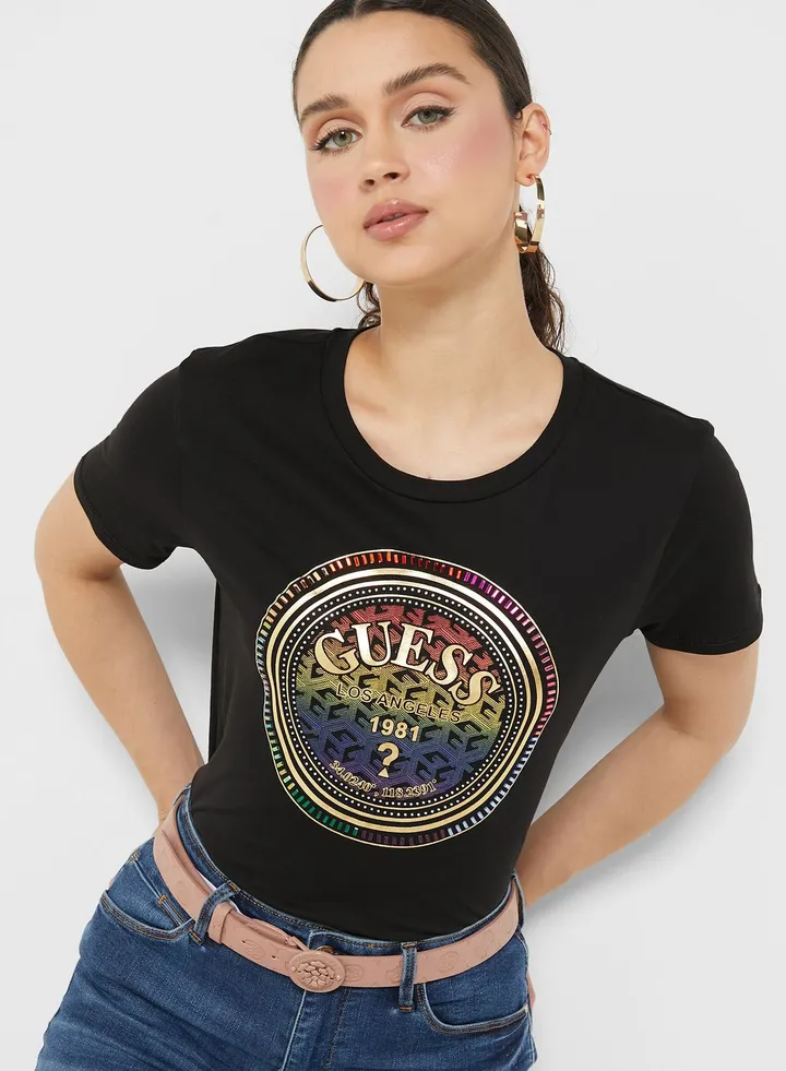Crew Neck Graphic T-Shirt