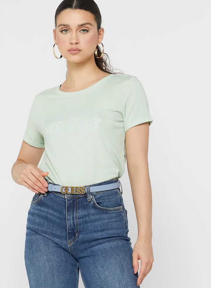 Roll Sleeve Graphic T-Shirt