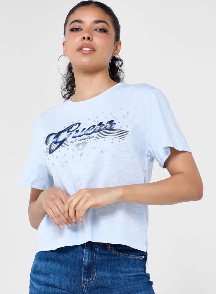 Crew Neck Graphic T-Shirt