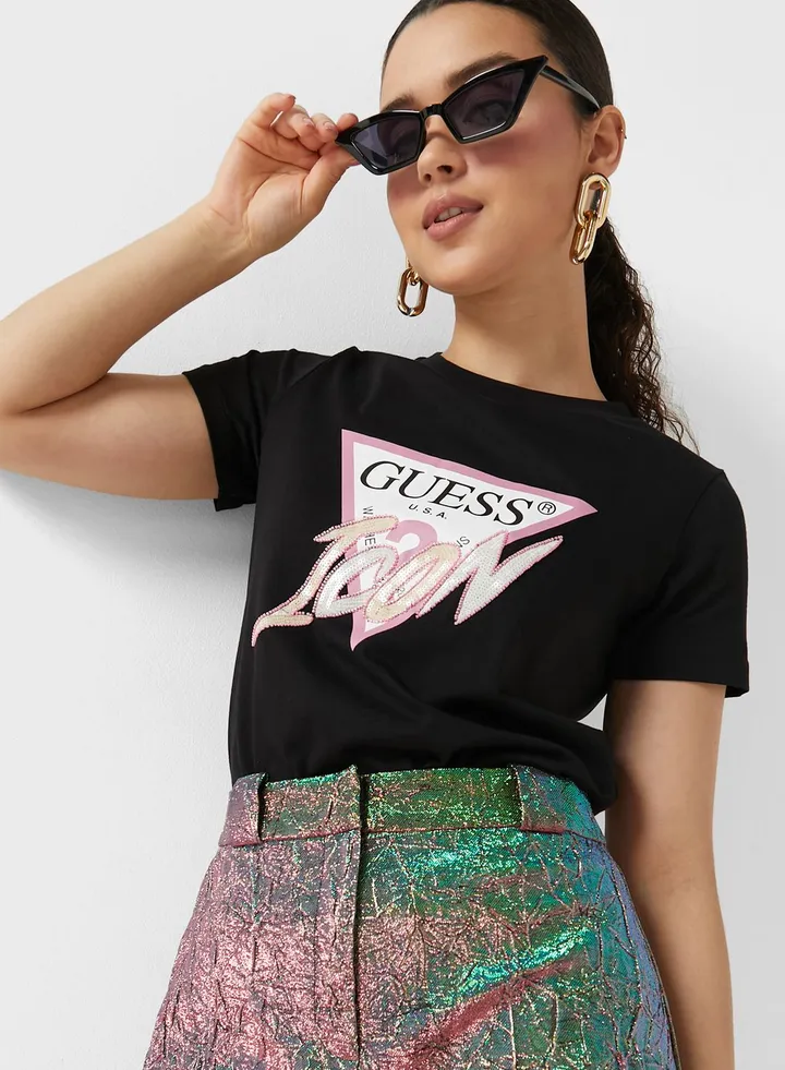 Crew Neck Graphic T-Shirt