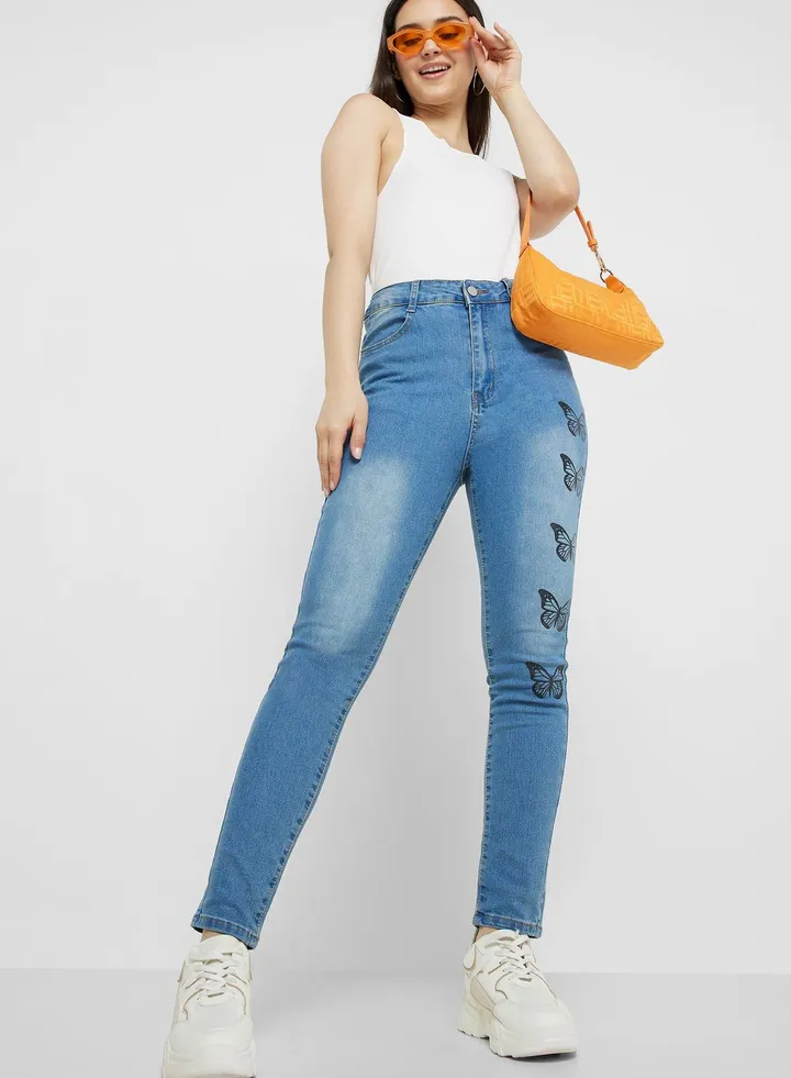 Skinny Jeans With Print