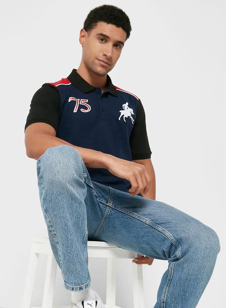 Colourblock Polo Shirt