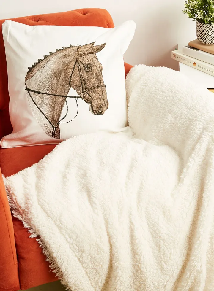 Horse Printed Cushion With Insert 45X45Cm