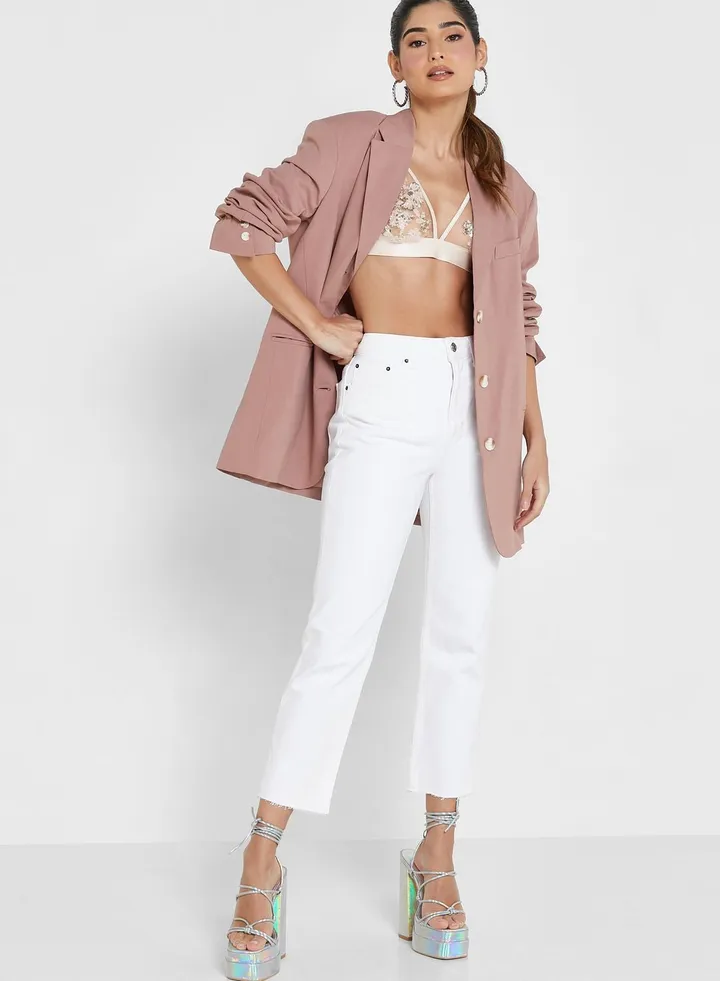 High Waist Straight Jeans