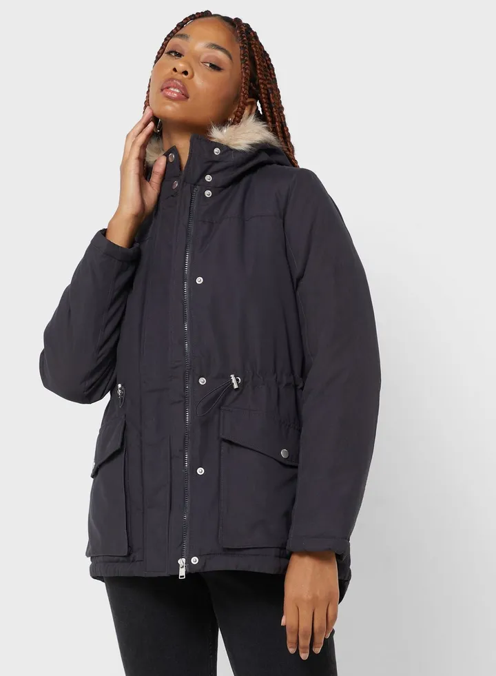 Fur Hooded Jacket