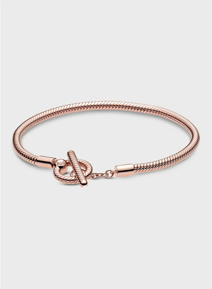 Pandora Moments T-Bar Snake Chain Bracelet