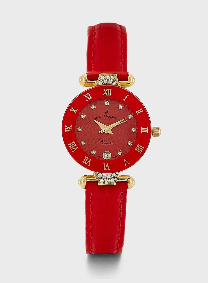 Classic Leather Strap Analog Watch