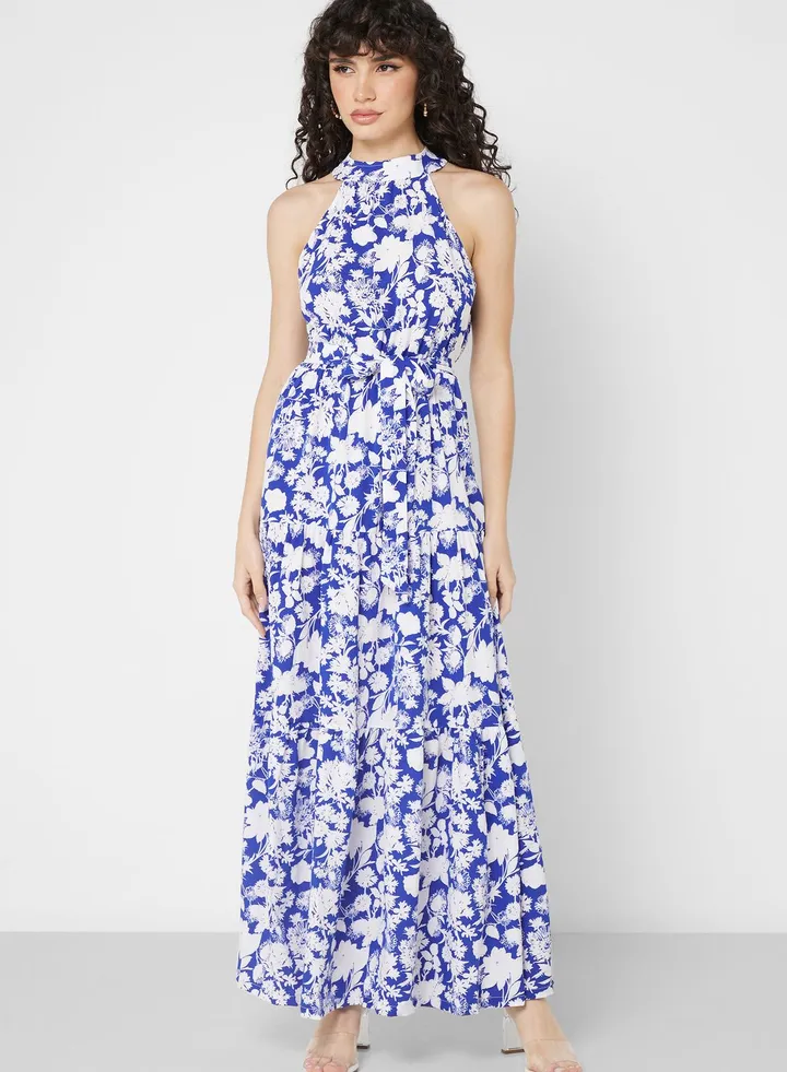 Sleeveless Printed Dress
