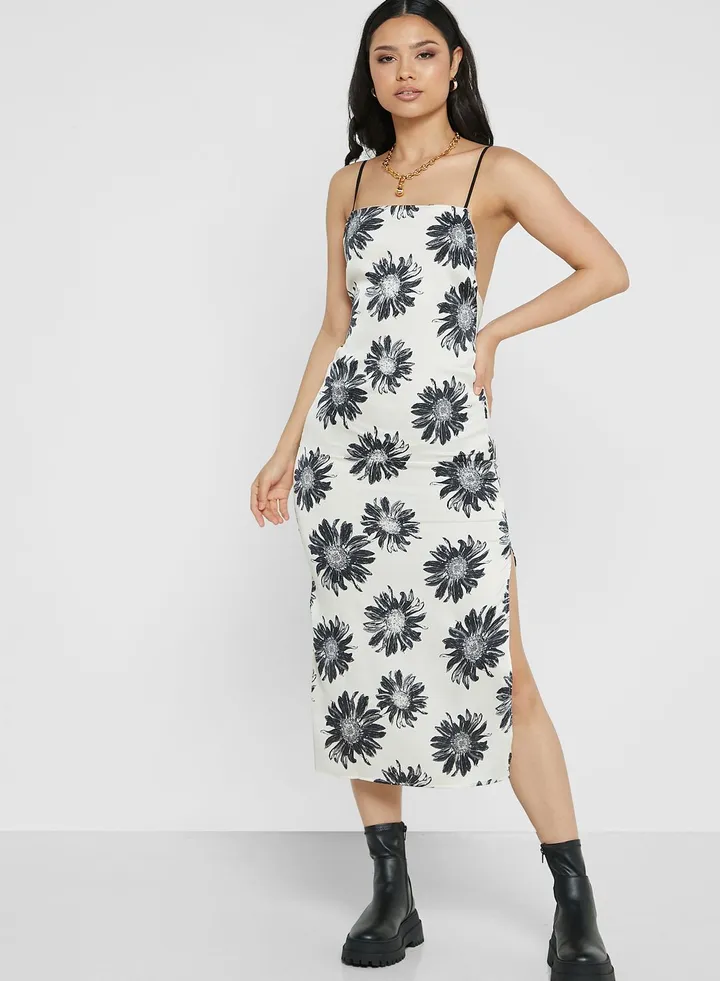 Printed Midi Dress