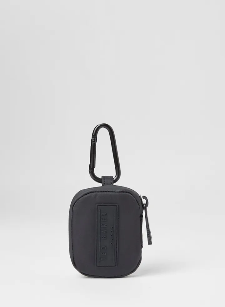 Logo Earphones Case Black
