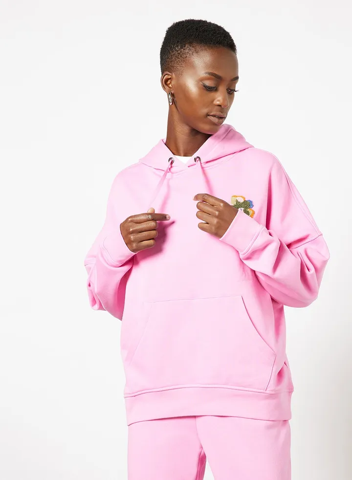 Karrlaa Magnolia Motif Hoodie