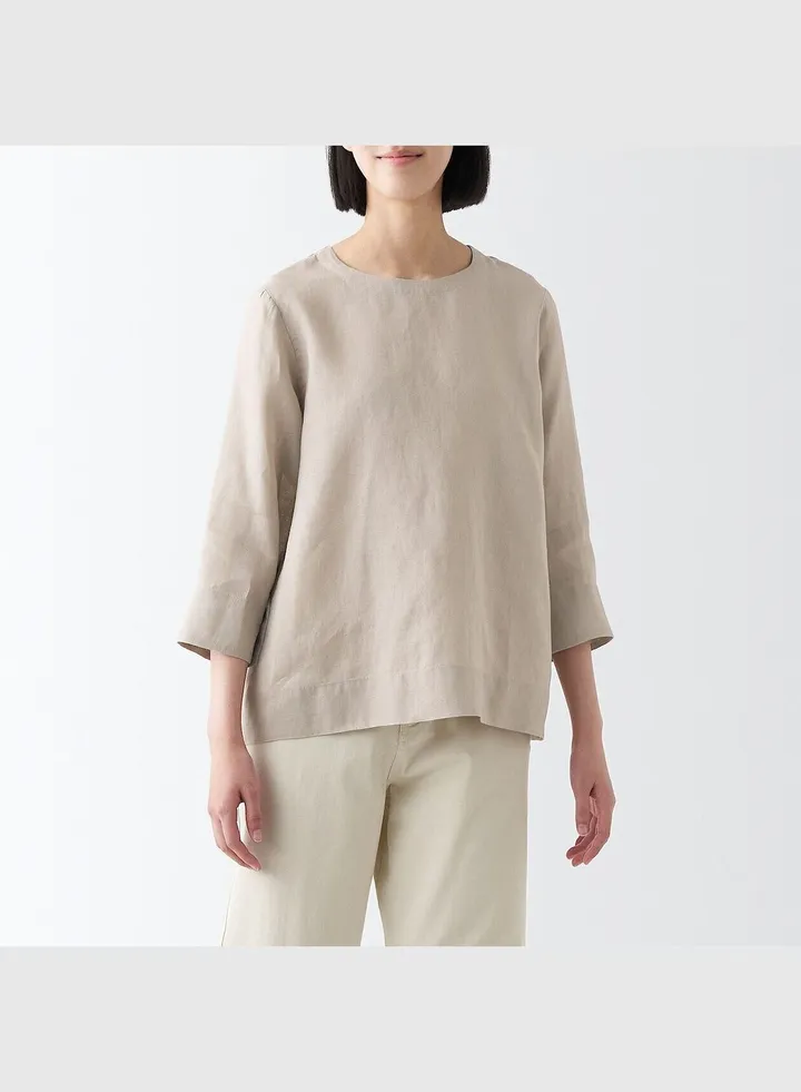 Linen 3/4 Sleeve Blouse