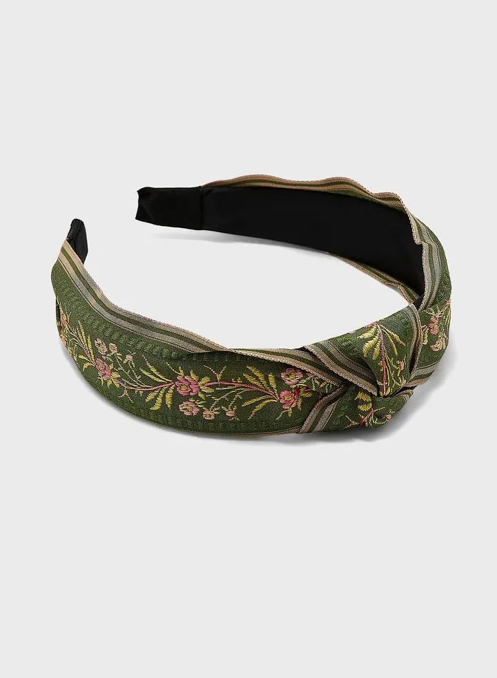 Floral Embroidered Headband