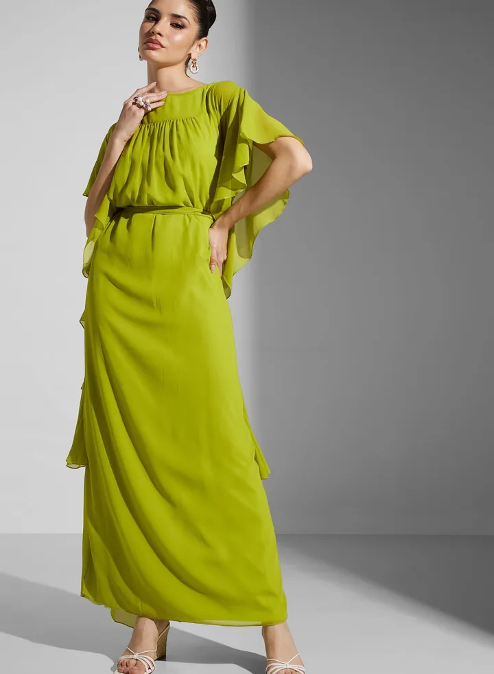 Ruffle Tie Detail Dress