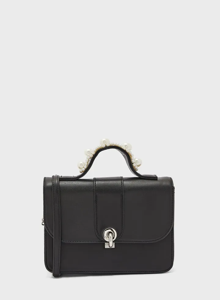 Pearl Handle Satchel Bag