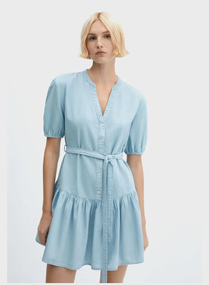 Tiered Tie Detail Dress