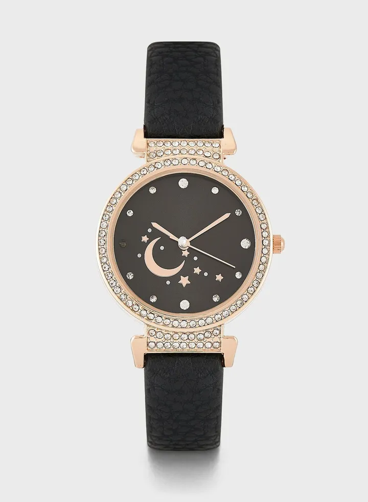 Stone Watch With Celestial Dial