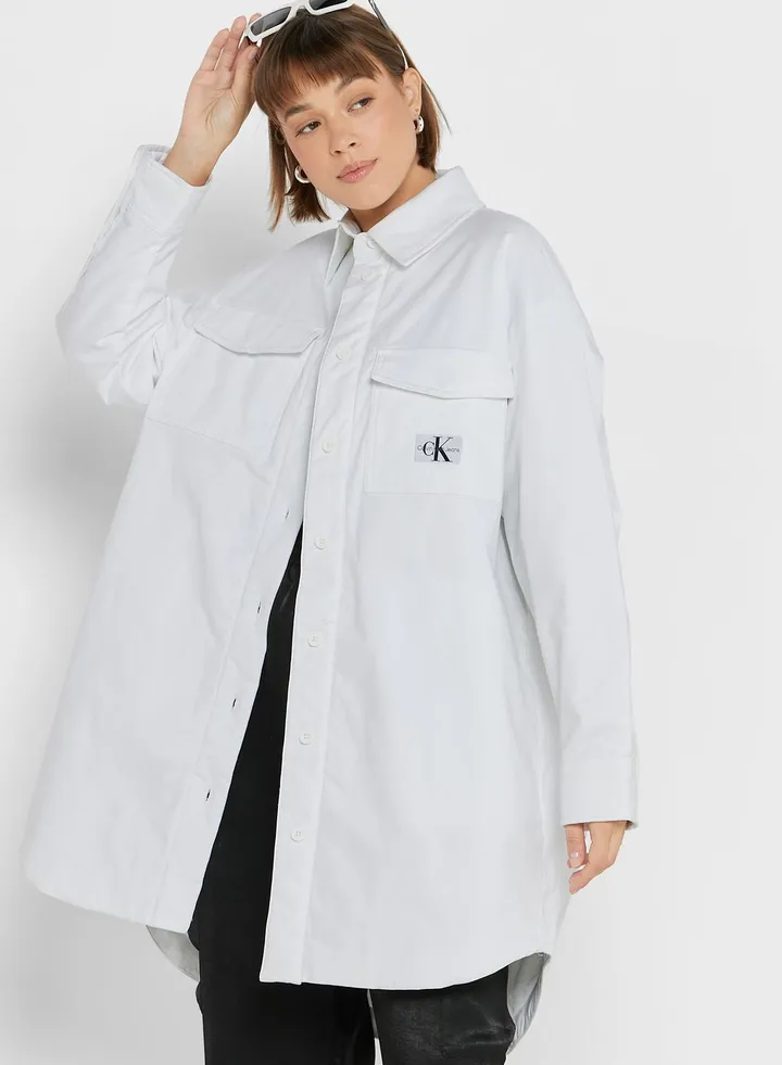 Pocket Detail Oversized Shirt
