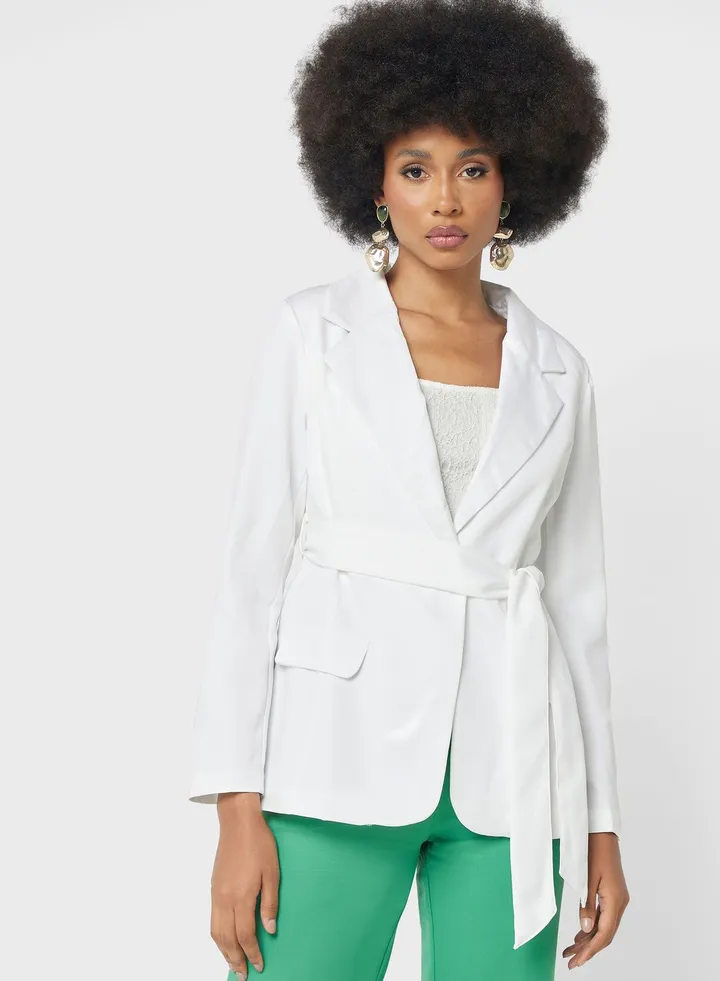 Blazer With Tie Detail