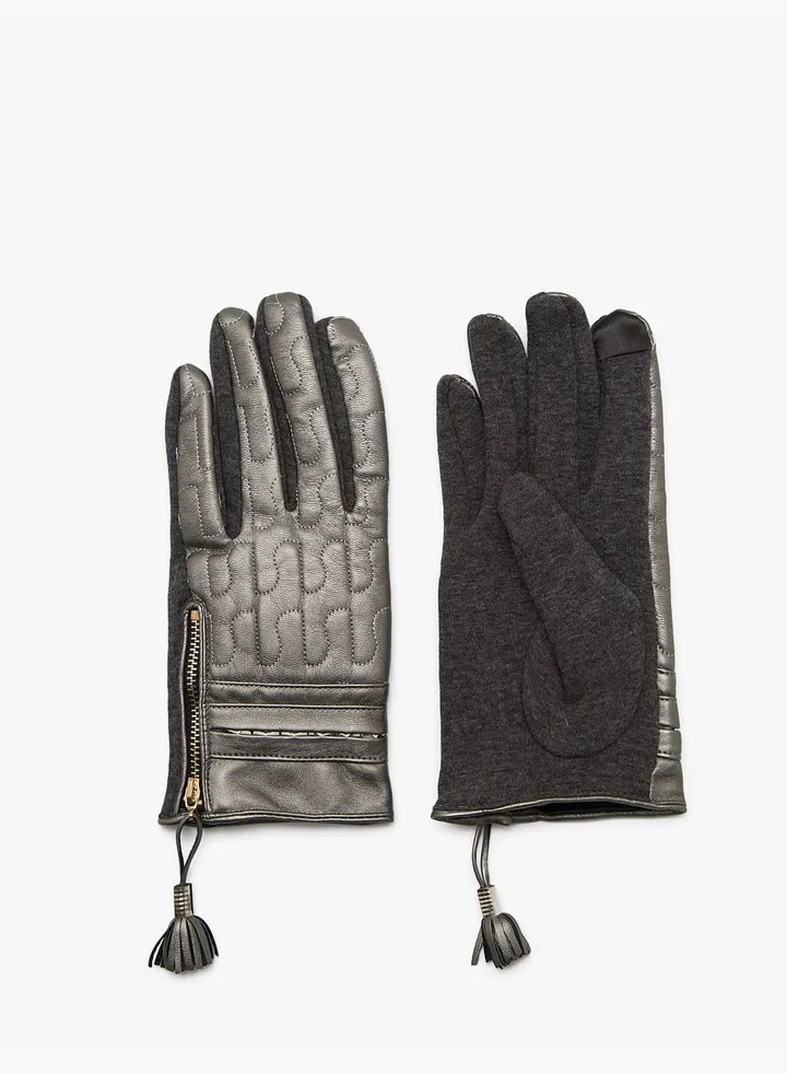 Zipper Detailed Gloves
