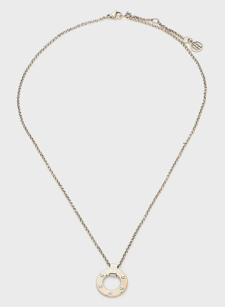 Ionic Plated Carnation Gold Steel Necklace