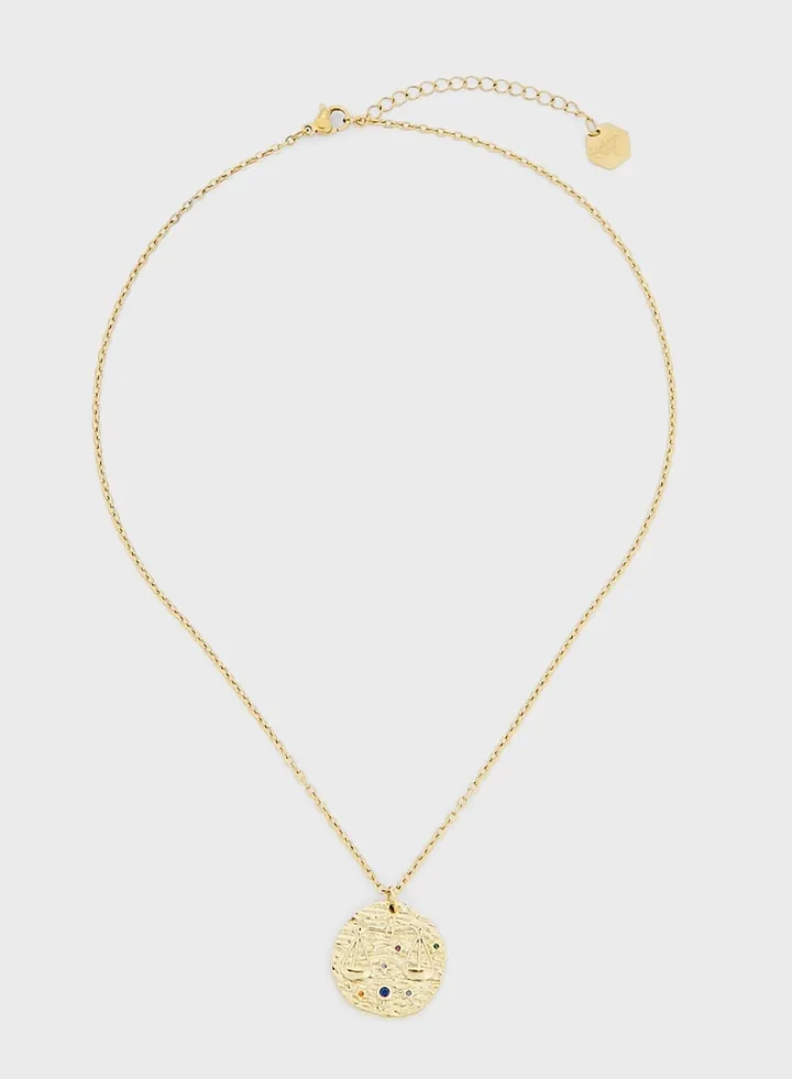Libra Gold Coin Necklace
