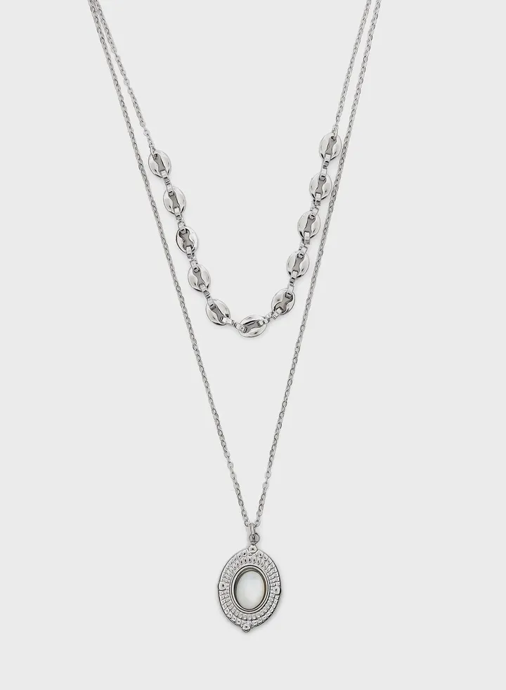 Maeve Moonstone Oval Pendant Necklace