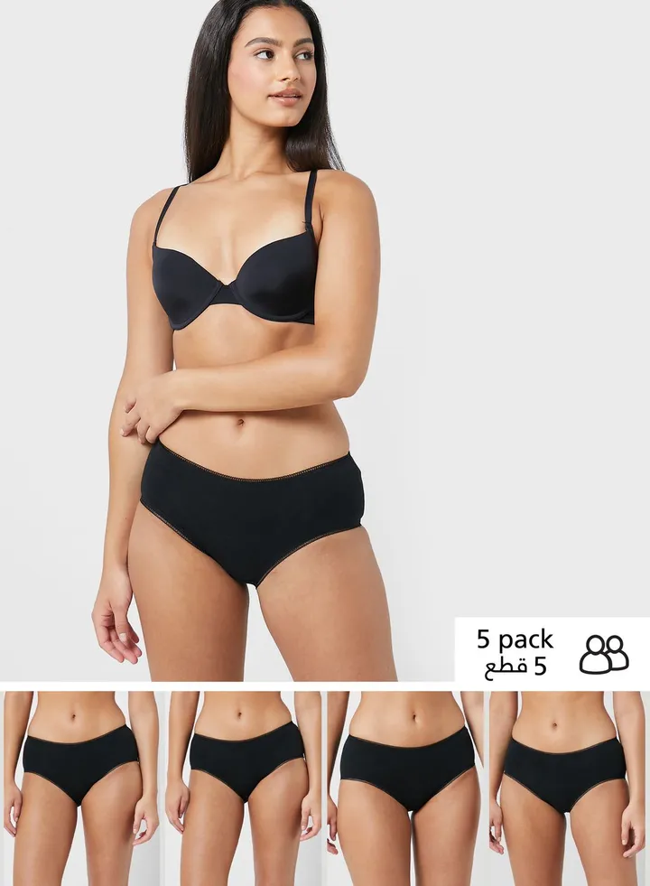 5 Pack High Leg Brief
