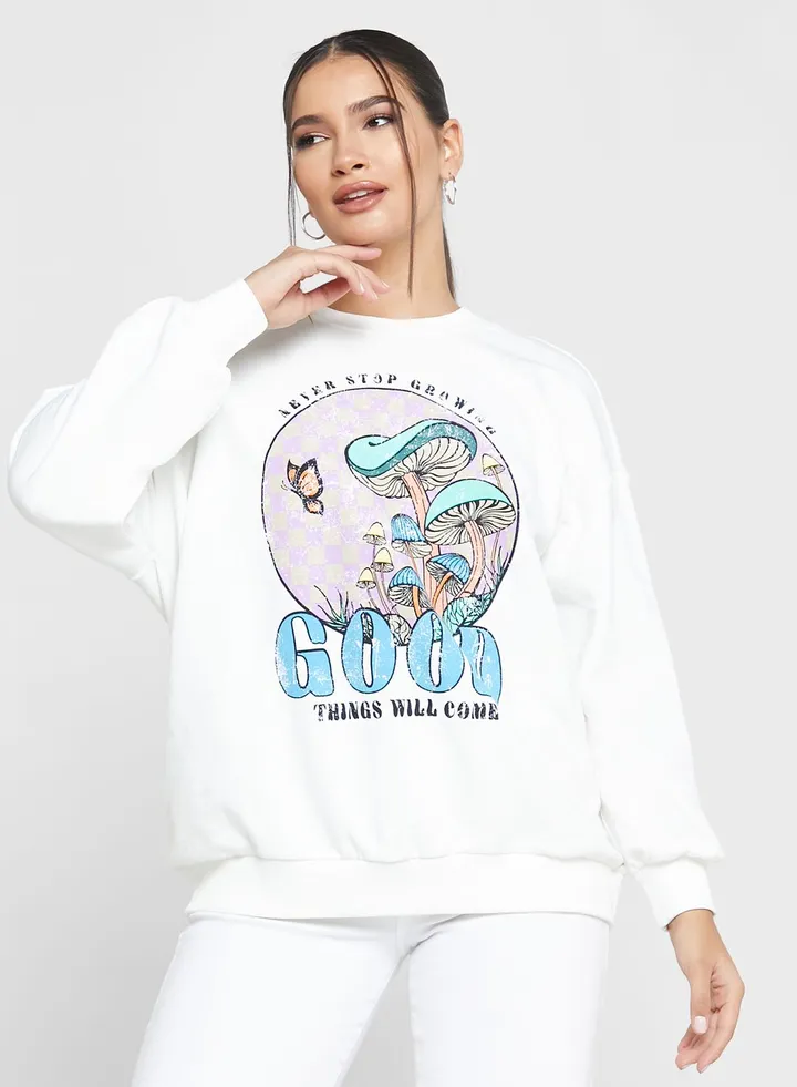 Graphic Knitted Sweatshirt