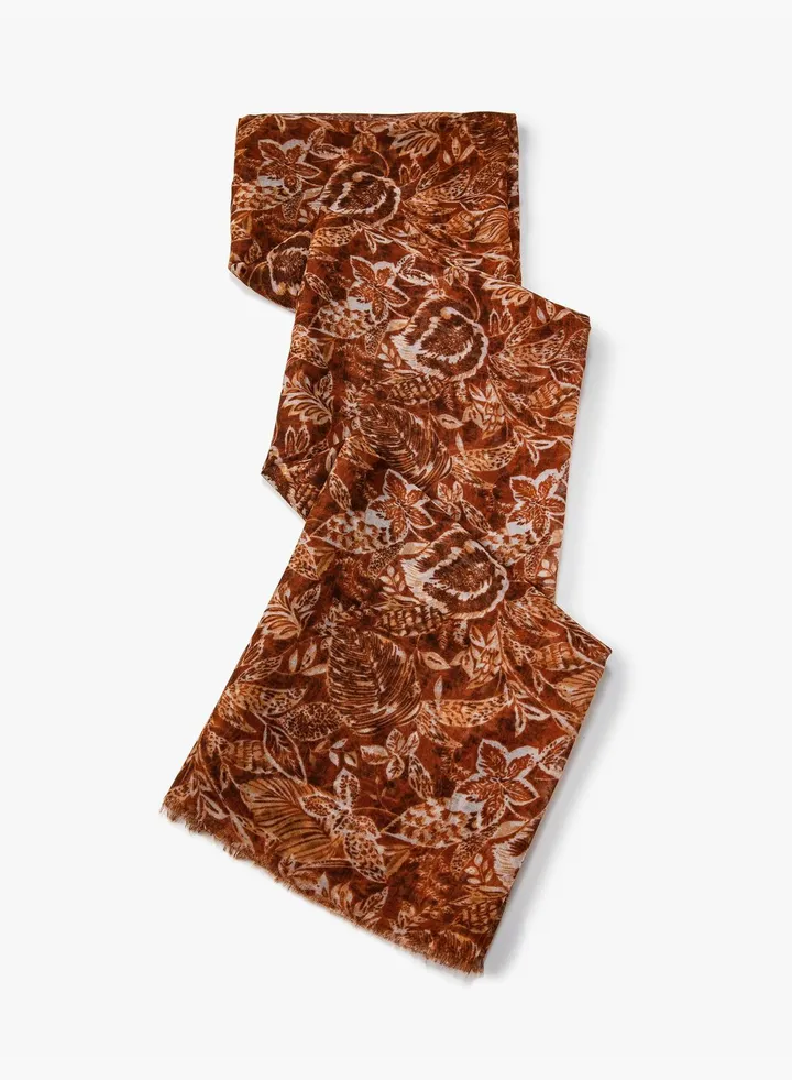 Scarf Flower Printed 90x195 cm