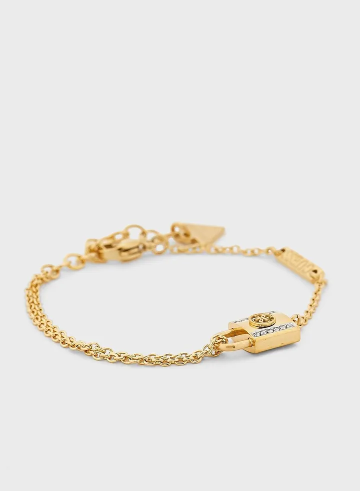 Double Chain Lock Bracelet