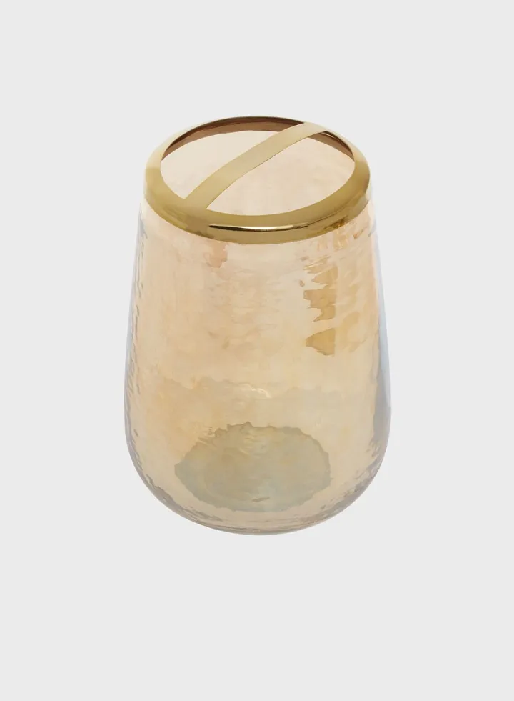Allegra Gold Glass Toothbrush Holder