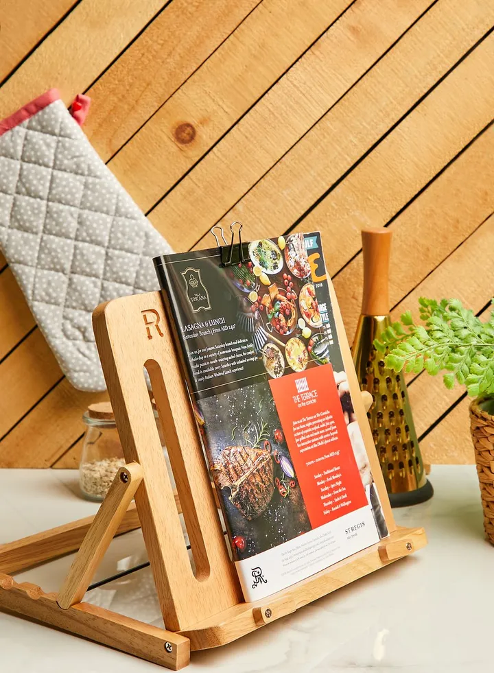 Wooden Cookbook Stand