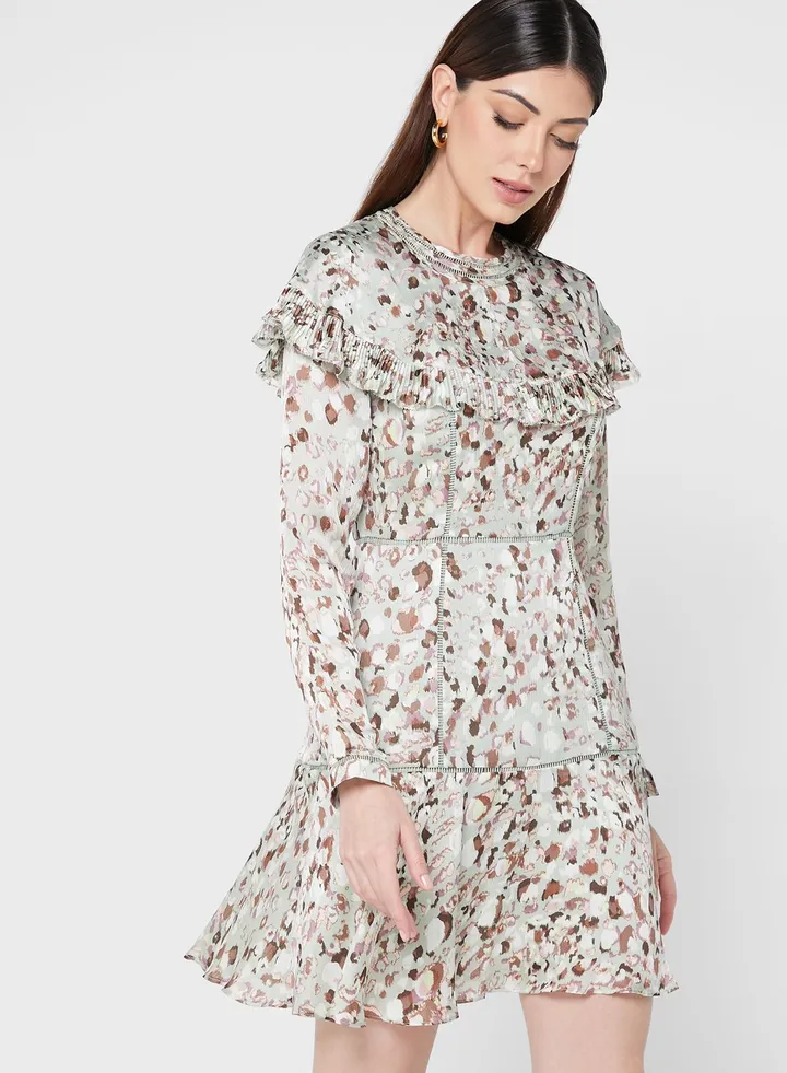 Floral Printed Tiered Dress