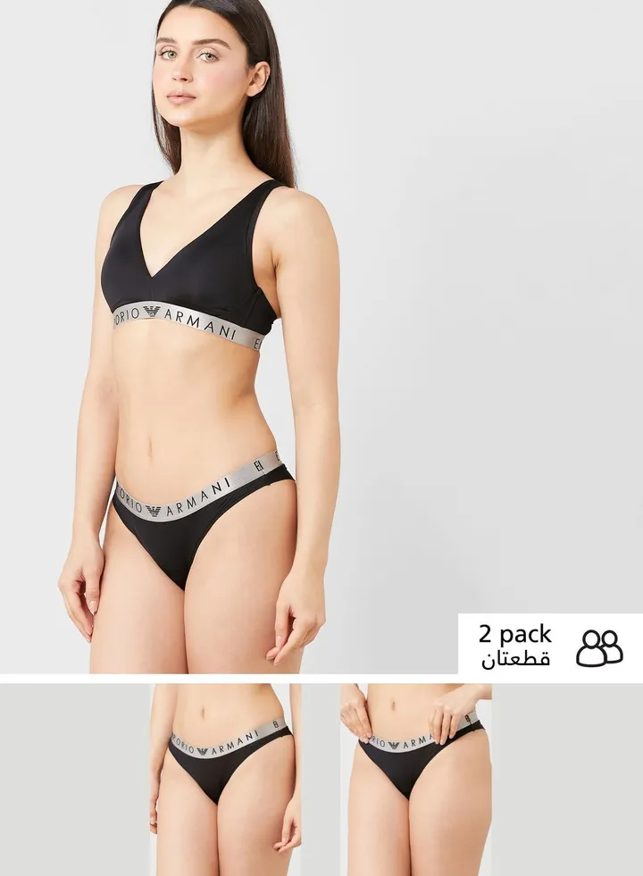 2 Pack High Leg Brief