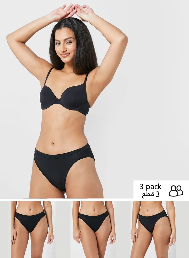 3 Pack Flexifit Modal High Leg Knickers