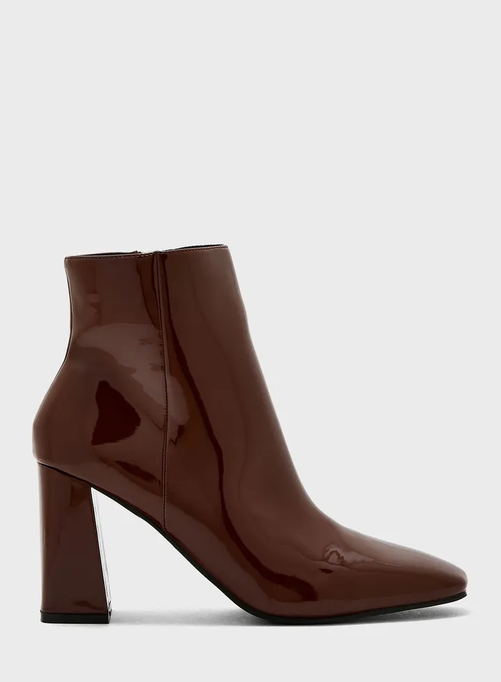 Patent High Heel Boots