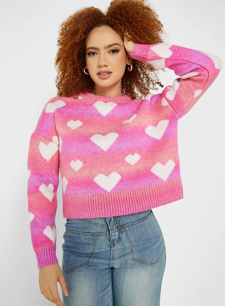 Heart Printed Sweater