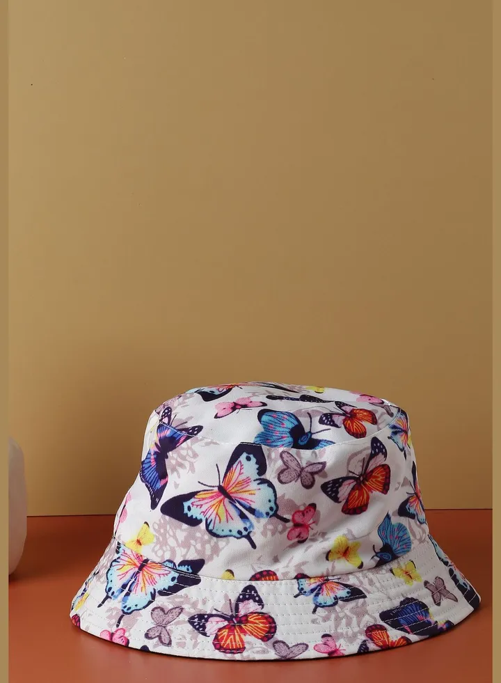 Butterfly Printed Bucket Hat