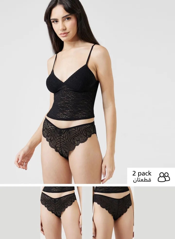 2 Pack High Leg Brief