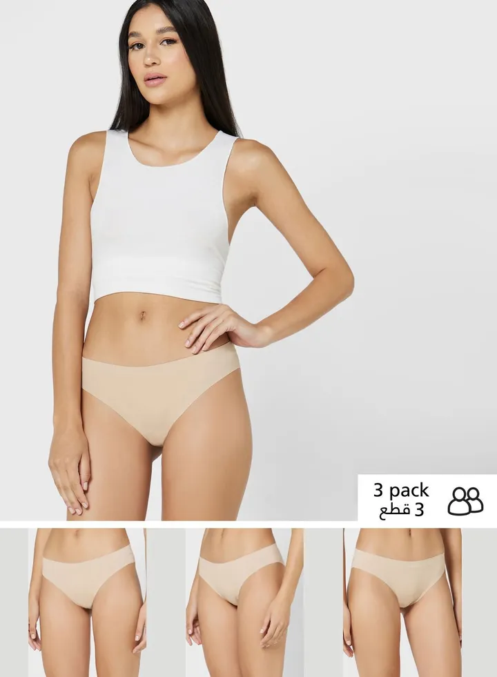 3 Pack Ribbed Brief