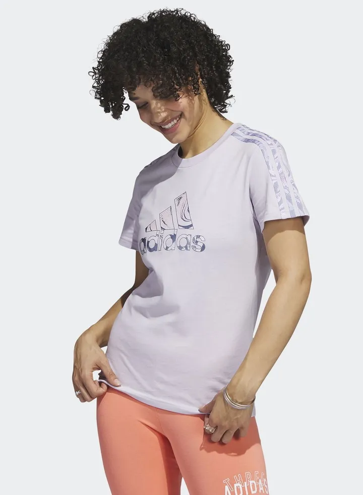 3 Stripe Luxe T-Shirt