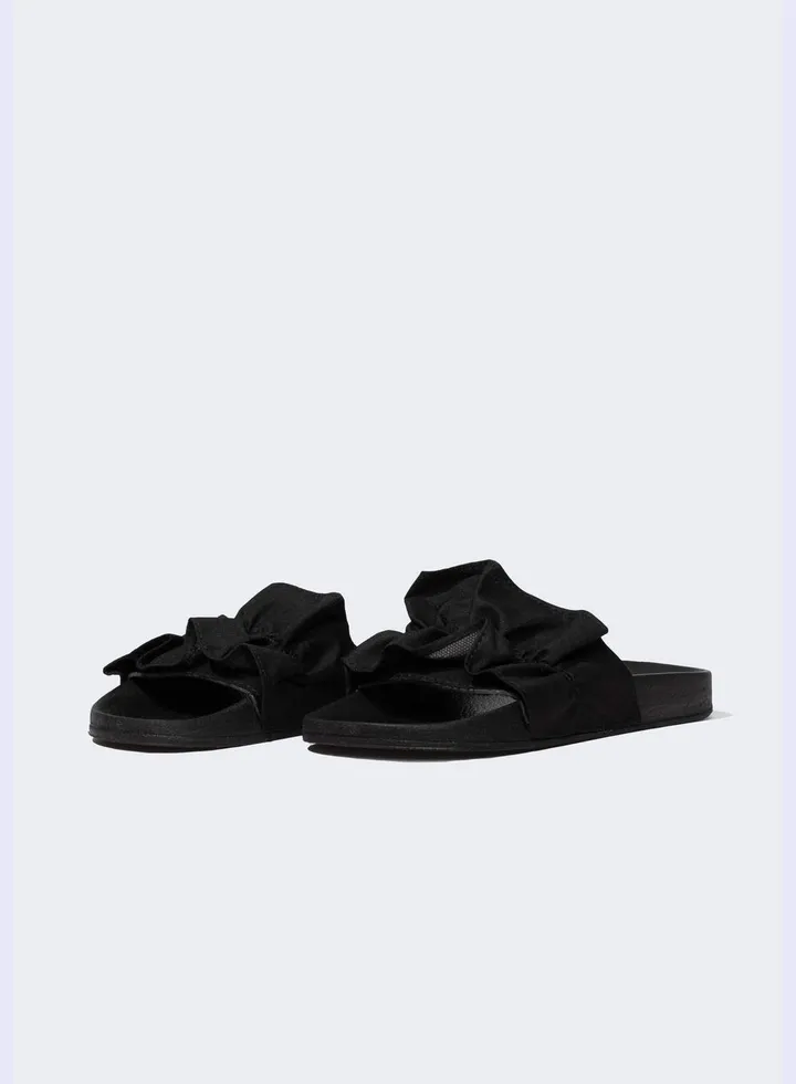 Ruffled Striped Sandals